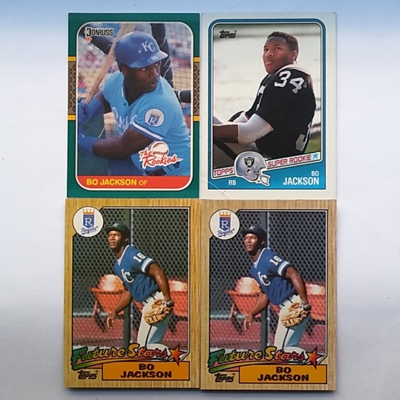 Bo Jackson 4 Card LOT